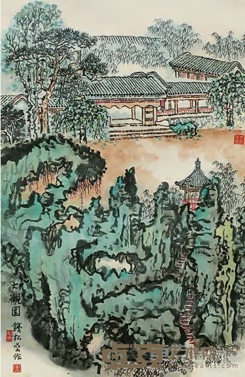 钱松嵒 山水 立轴