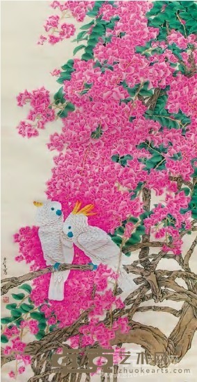 周彦生 花鸟 立轴 125×65cm