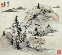 经颐渊 山水 镜心