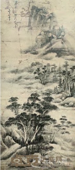 董其昌 山水 镜心 110×49cm