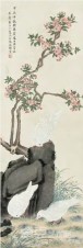 翁雒 甲辰（1844）年作 花鸟 立轴