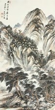 黄晓汀 夏山图 立轴