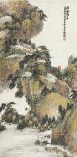 萧俊贤 癸亥（1923）年作 河岳同喜 立轴