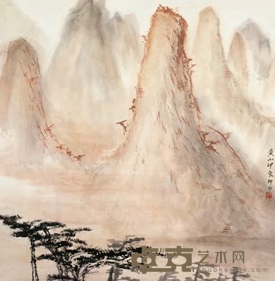 娄师白 黄山印象 镜心 64×62cm