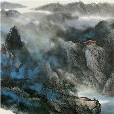 郜宗远 山水 镜心