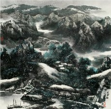 郜宗远 2004年作 雪景 镜心