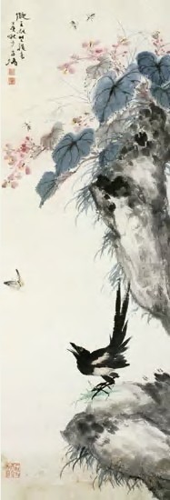 王雪涛 1947年作 花鸟 镜框