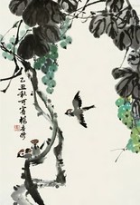 杨应修 乙丑（1985年）作 花鸟 镜心
