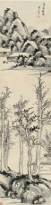 李流芳 乙丑（1625年）作 竹树草亭图 立轴