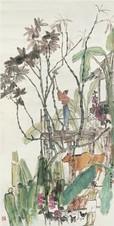 王彦萍 2004年作 傣家秋色 镜心