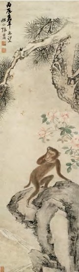 张问陶 1796年作 封侯图 立轴