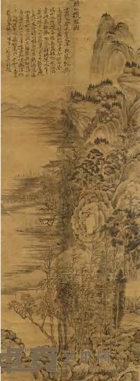 恽寿平 晴川揽胜图 立轴 103×38cm