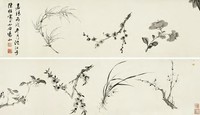 陈栝 1526年作 花卉 手卷