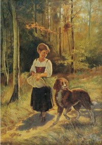马可夫斯基．弗拉基米尔．叶格洛维奇 1917年作 林中女孩