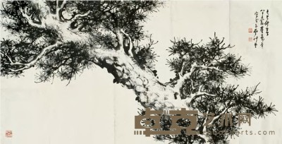 董寿平 1989年作 墨松 镜心 122×240cm