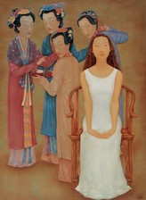 李云（油） 2002年作 现代仕女图