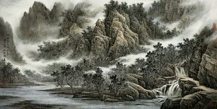 董希源 2004年 山水 镜心