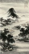 吴石僊 1913年作 山水 轴
