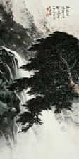 黎雄才 1979年作 谷静泉幽 立轴