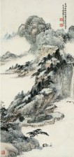 萧俊贤 乙亥（1935）年作 山水 立轴