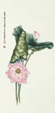 黄士陵 丁丑（1877）年作 花卉 立轴