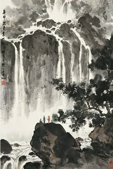 傅二石 庚申（1980）年作 山水 立轴