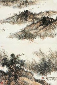 刘昌潮 1976年作 山水 立轴