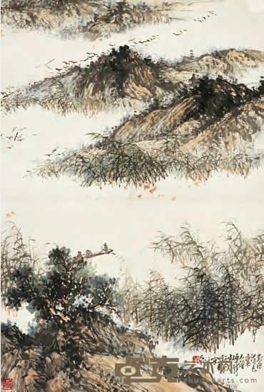 刘昌潮 1976年作 山水 立轴 67×45cm