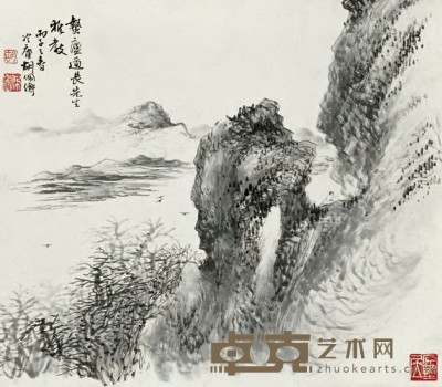 胡佩衡 丙子（1936）年作 山水 镜心 33.5×28.5cm