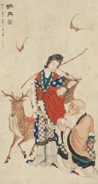 汪浦 戊辰（1868）年作 换丹图 立轴