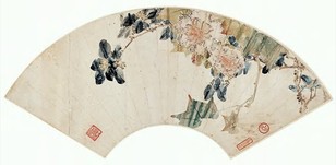 居廉 芙蓉 镜心