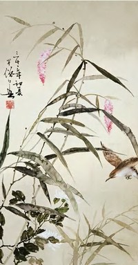 黄幻吾 花鸟 立轴