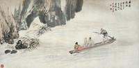 倪田 丁巳（1917）年作 赤壁泛舟 横幅