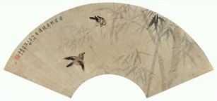 陈小翠 丙戌（1946）年作 竹荫 镜心