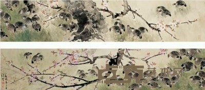 叶绿野 壬戌（1982年） 百旬图 手卷 36.5×353cm