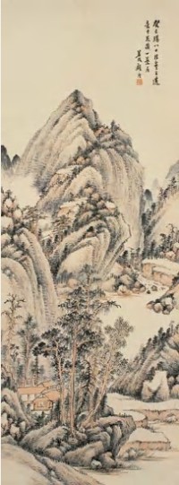 顾沄 癸巳（1893）年作 山水 立轴