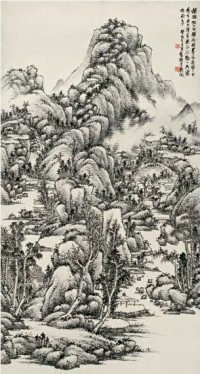 吴待秋 癸亥（1923）年作 山水 立轴