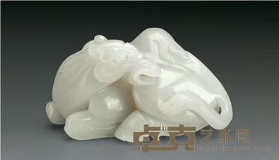 清 玉雕骆驼摆件 6.5×12cm