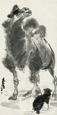 黄冑 骆驼 立轴