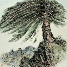 王琦 泰山松 立幅