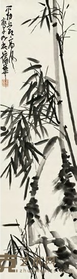 蒲华 庚子（1900）年作 劲节高风 立轴 146×40cm