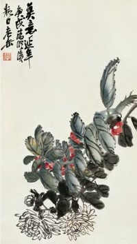 吴昌硕 庚戌（1910）年作 美意延年 立轴