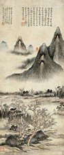 黎简 戊申（1788）年作 山居人家 屏轴
