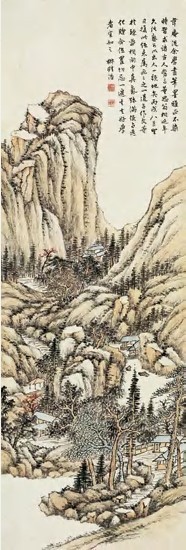 王学浩 丙戌（1826）年作 山居图 立轴