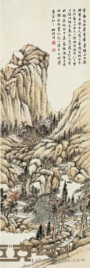 王学浩 丙戌（1826）年作 山居图 立轴 122×41cm