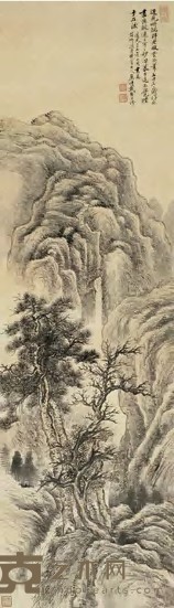 戴熙 道光二十七年（1847）年作 长松幽壑 立轴 105×30.5cm