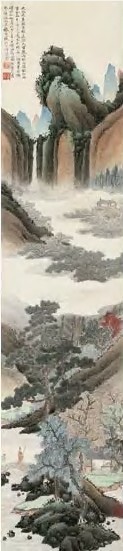 张崟 戊辰（1808）年作 山深居幽 立轴
