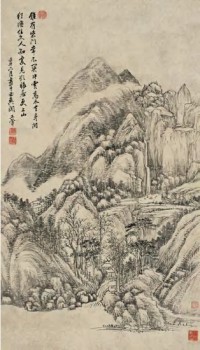 王翚 壬午（1702）年作 片云高木 立轴