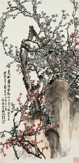 吴徵 丁亥（1947）年作 凛寒傲骨 立轴