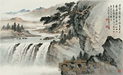 黄君璧 丙辰（1976）年作 层峦千仞 镜心 55.5×90.5cm